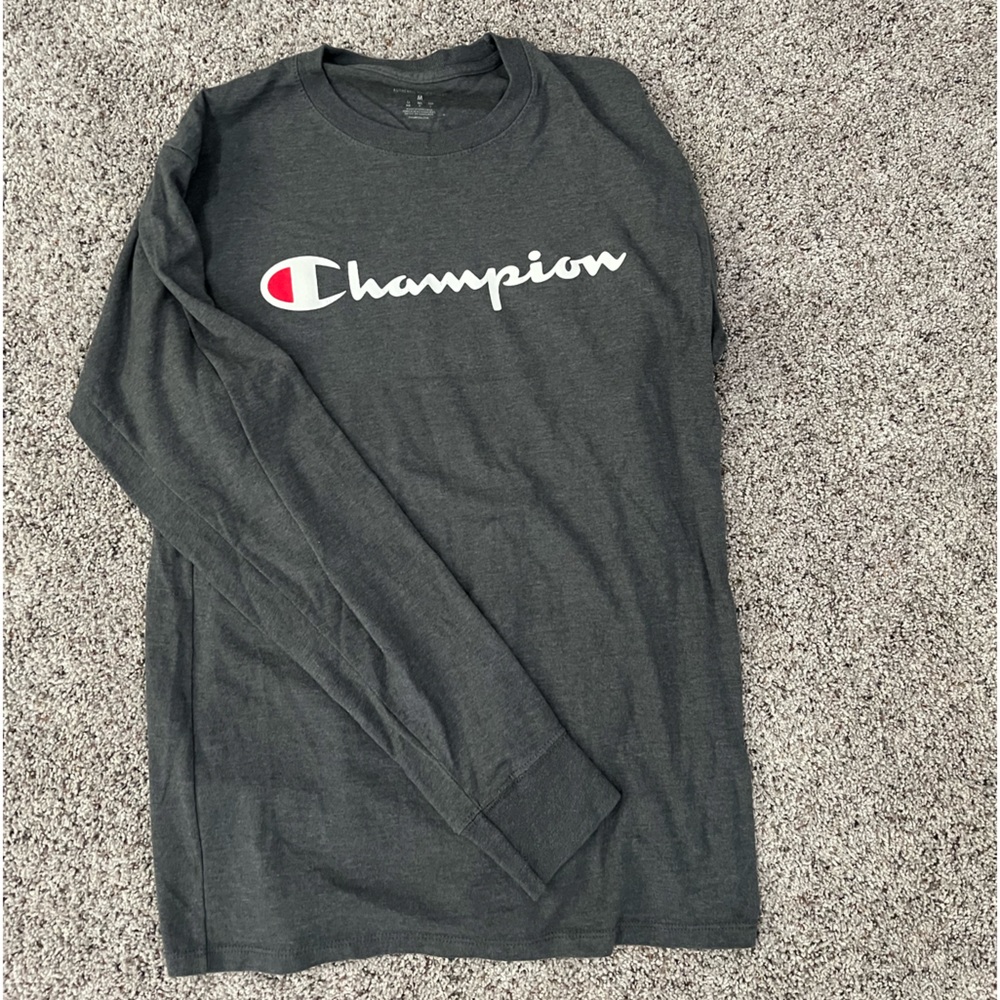 Charcoal colored champion long sleeve